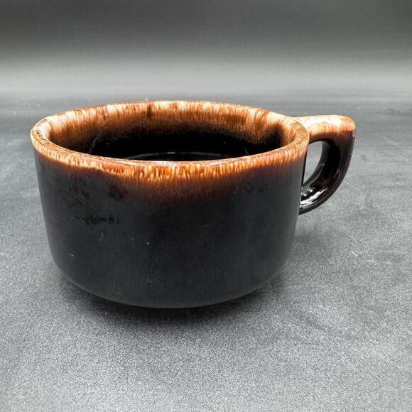 Vintage Pfaltgraff Gourmet Brown Drip Stackable Mug Closed Handle - Picture 4 of 10